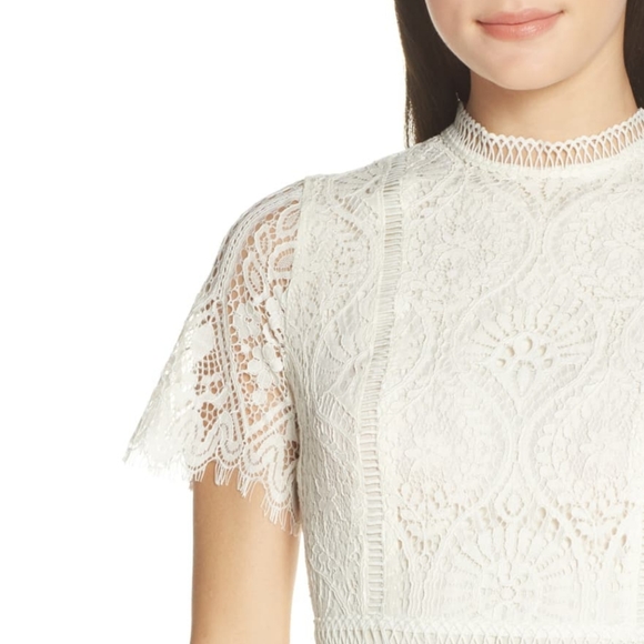 BB Dakota Short Sleeve Lace FitFlare dress - Picture 6 of 11